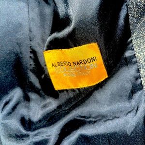 Alberto nardoni collection black silver glittery blazer, size 38r.